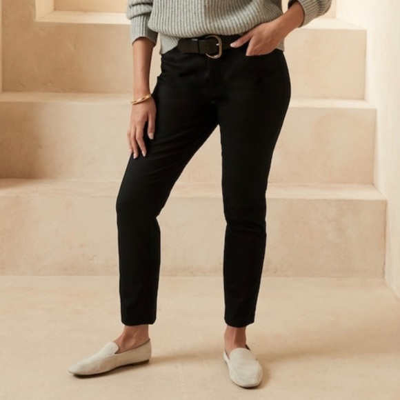 BANANA REPUBLIC Curvy Sloan Pants, Black, Size 8 Petite - Picture 3 of 15